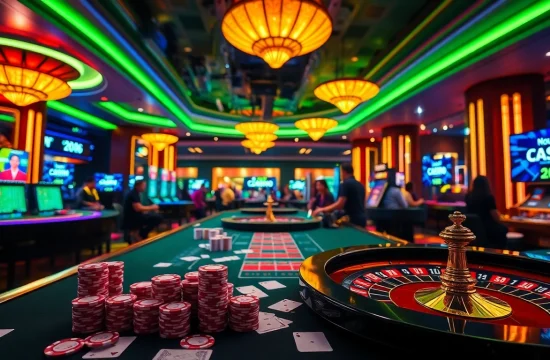 Engaging gameplay at a nouveau casino en ligne 2026 with vibrant tables, chips, and immersive action.